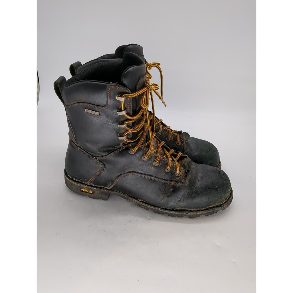 DANNER 14222 Gritstone 8" Waterproof Black LEATHER Work Boot US MENS 14 D s3